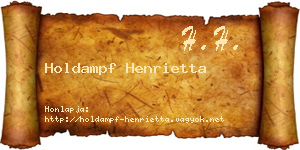 Holdampf Henrietta névjegykártya