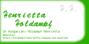 henrietta holdampf business card